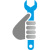 Icon Hand mit Drehschluessel
